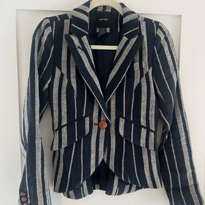 Smythe Navy Striped Blazer - size 4